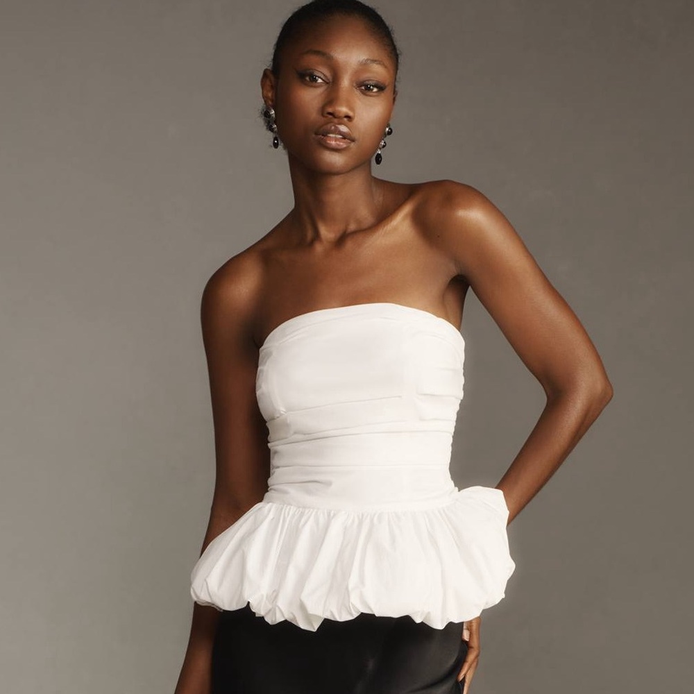 Anthropologie Strapless Drop-Waist Bubble Top NWT